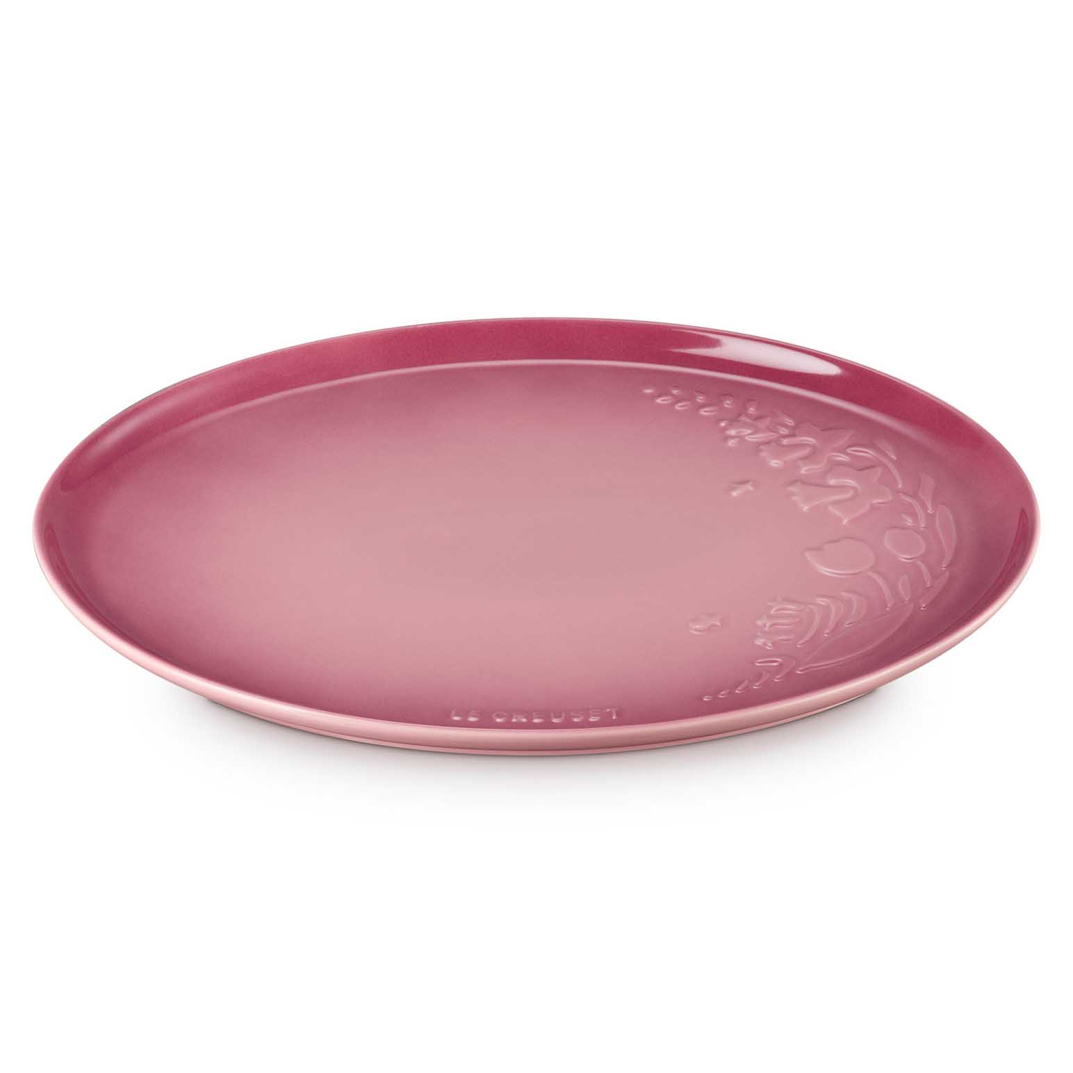 Le Creuset Jardin Oval Serving Plate 36cm - Rose Quartz